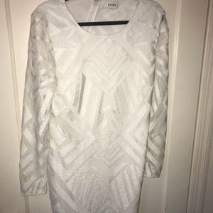 White dress worn once long sleeved